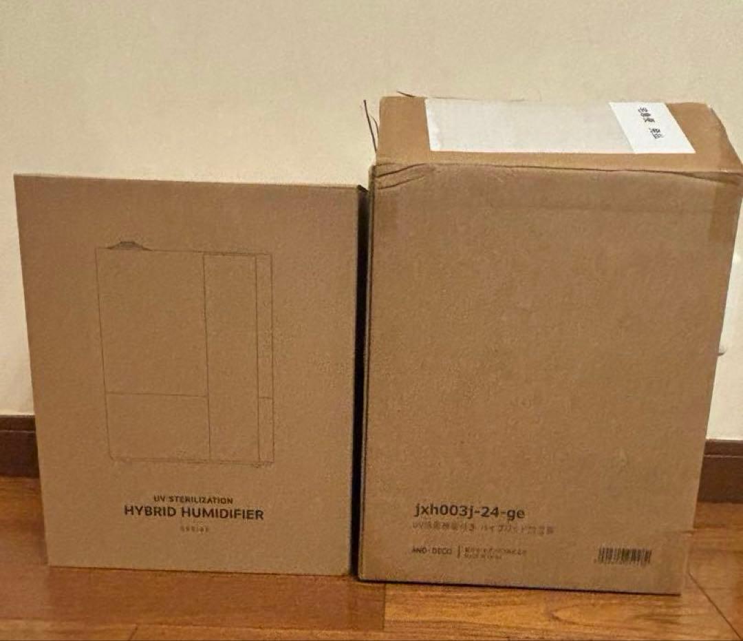 新品　アンドデコ　UV除菌機能付きハイブリット加湿器 jxh003j-24-ge
