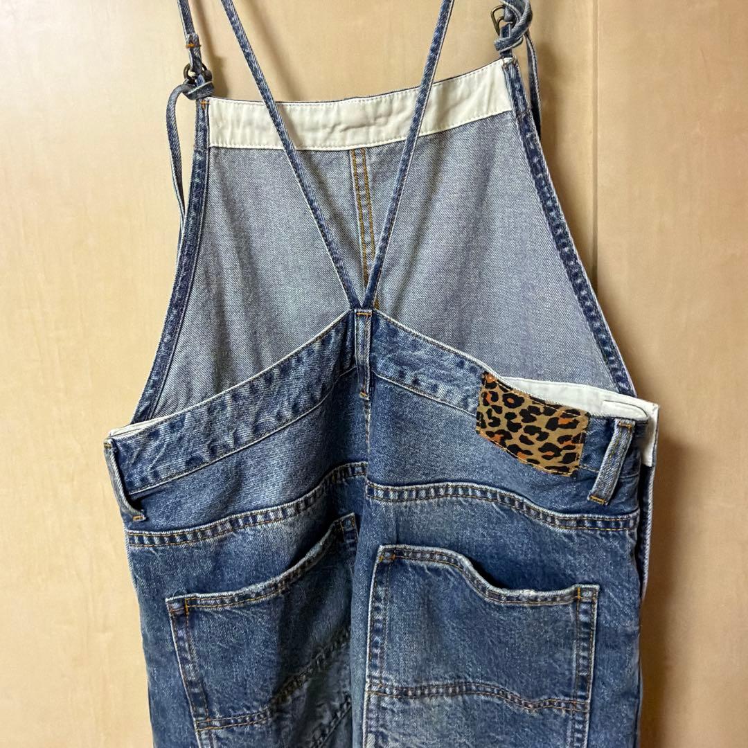 デニムサロペット 豹柄　ウィムガゼット