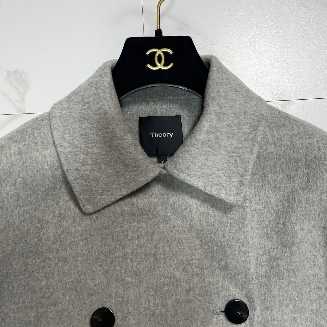 定価7.5万✨Theory セオリー ダブルブレストピーコート カシミヤ 近年