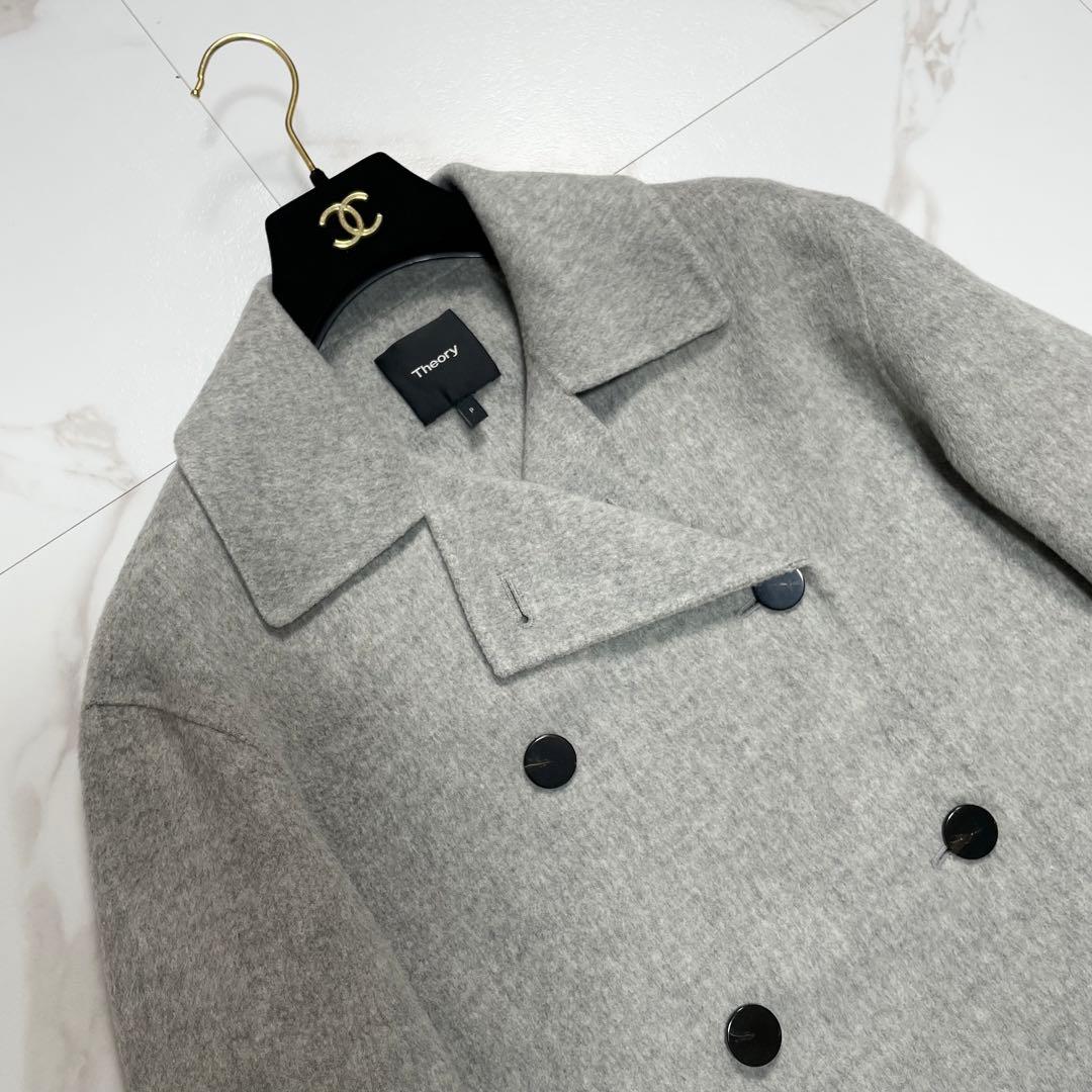 定価7.5万✨Theory セオリー ダブルブレストピーコート カシミヤ 近年