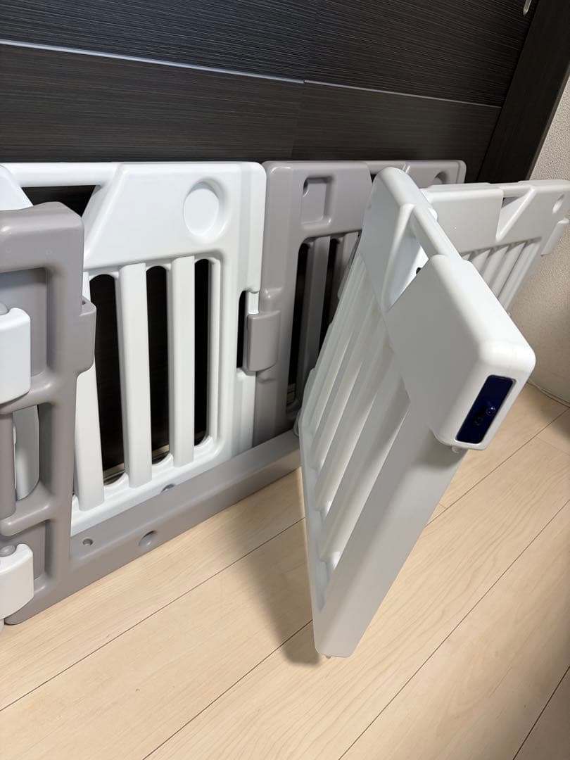 日本育児 ベビーサークル ミュージカルキッズランドDX Ⅱ ホワイト&グレー