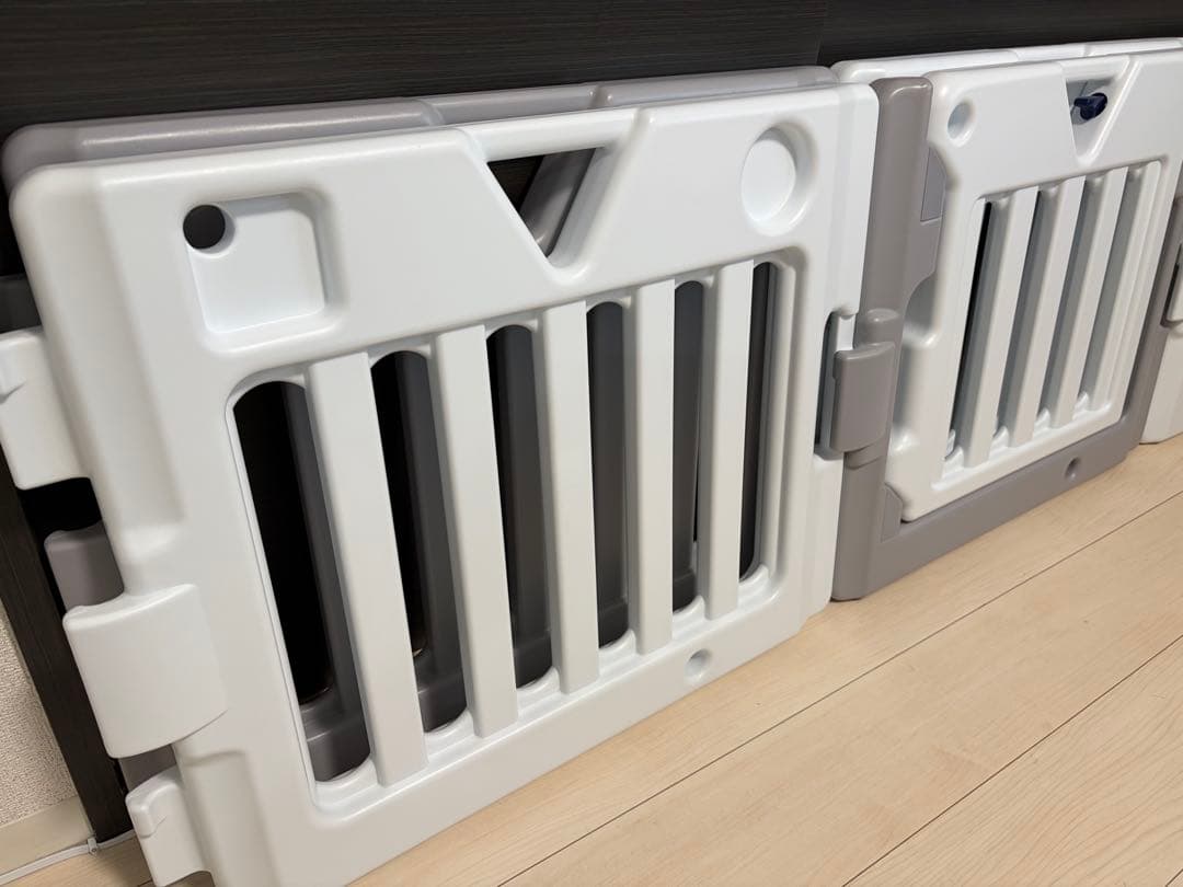 日本育児 ベビーサークル ミュージカルキッズランドDX Ⅱ ホワイト&グレー