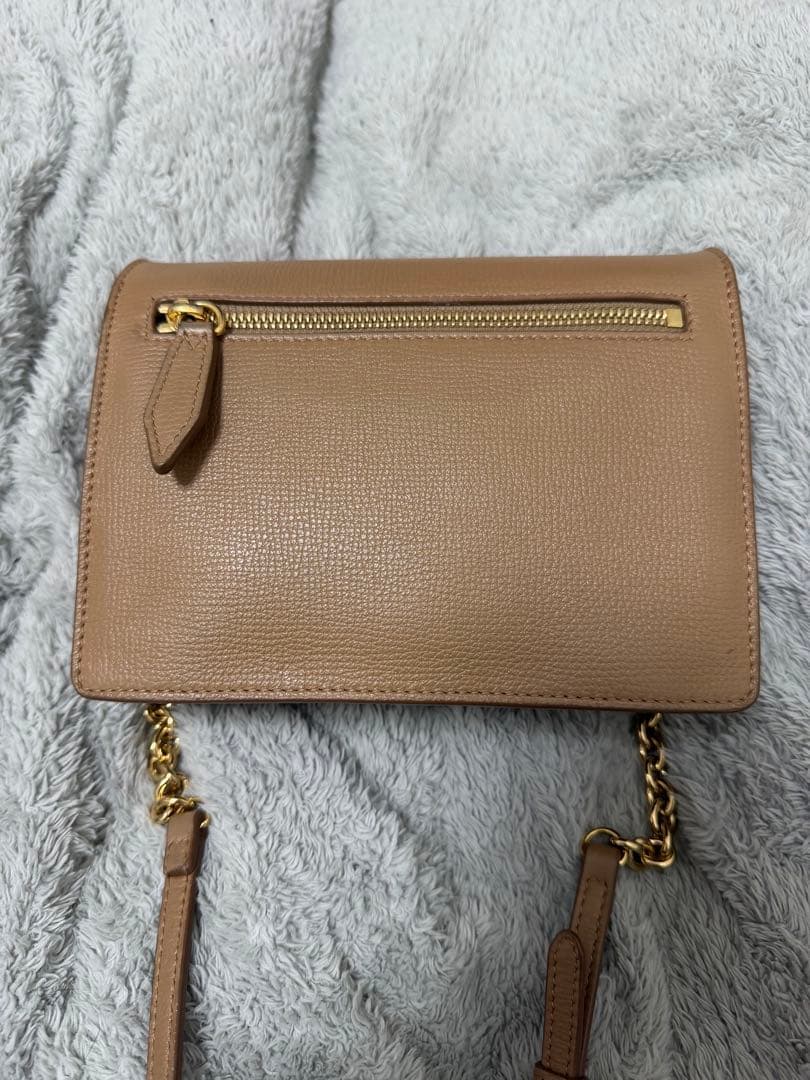 BURBERRY ショルダー ベージュ チェック レザー