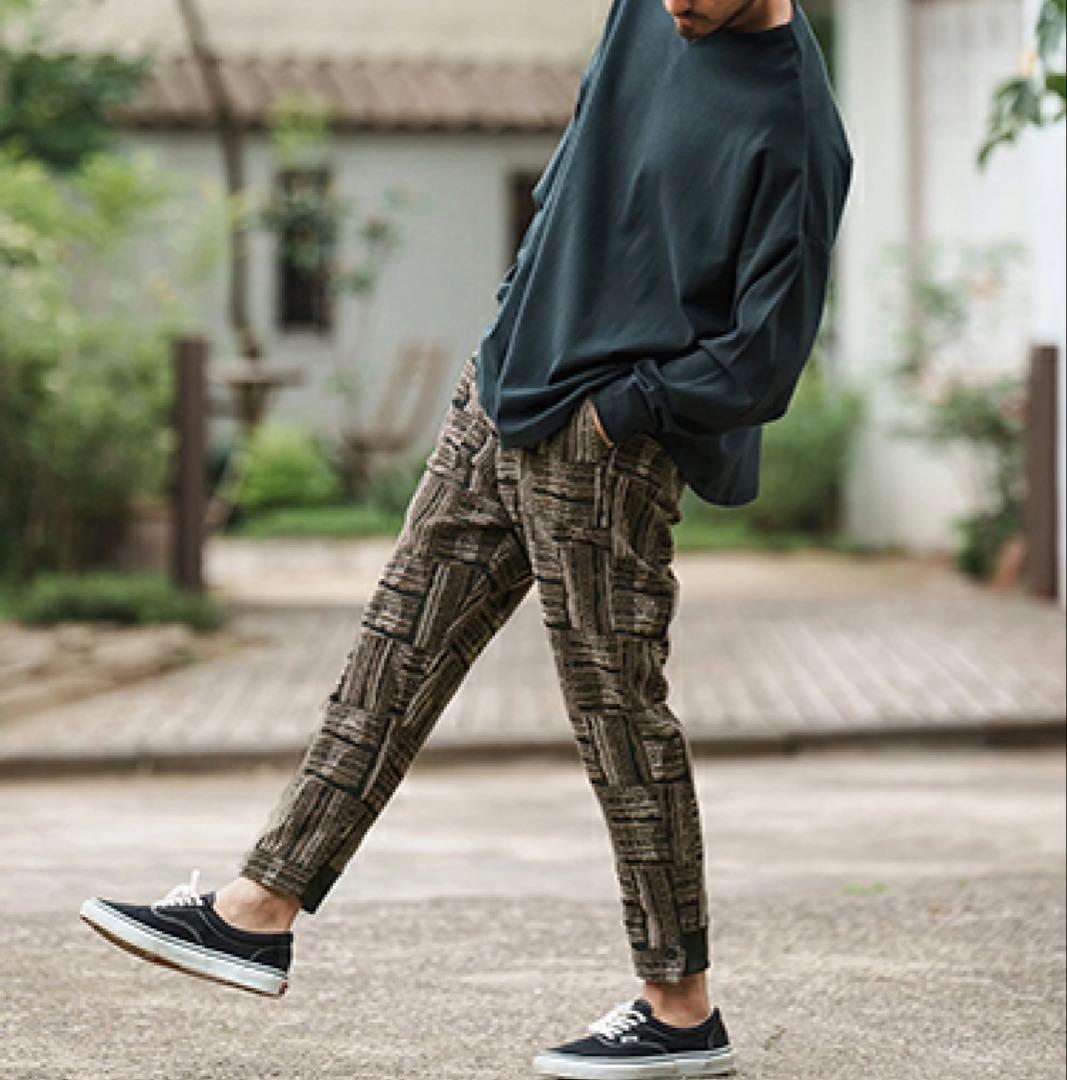 ✨新品 タグ付CAMBIO カンビオ テーパードパンツ ジャガード