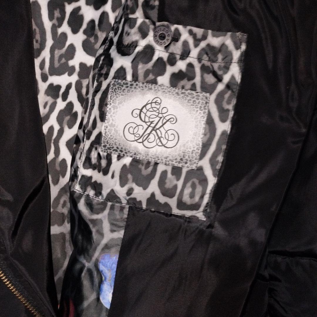 伊太利屋、フェイクファー付き黒コート ベルト付きダウンコート