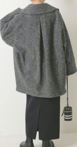Spick & Span Wスライバーへリンボーンミドルコート