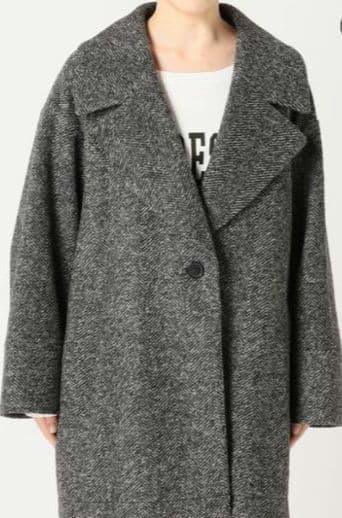 Spick & Span Wスライバーへリンボーンミドルコート