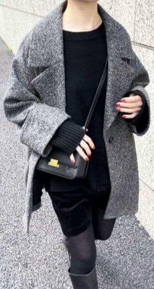 Spick & Span Wスライバーへリンボーンミドルコート