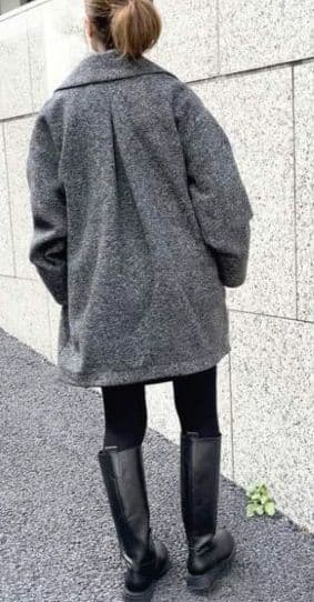 Spick & Span Wスライバーへリンボーンミドルコート