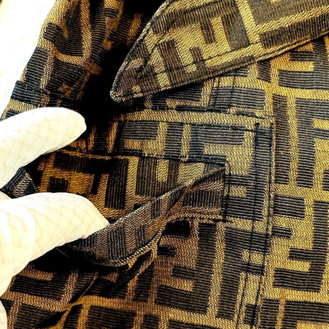 FENDI フェンディ トレンチコート ズッカ柄 ベルト ポケット ハーフコート