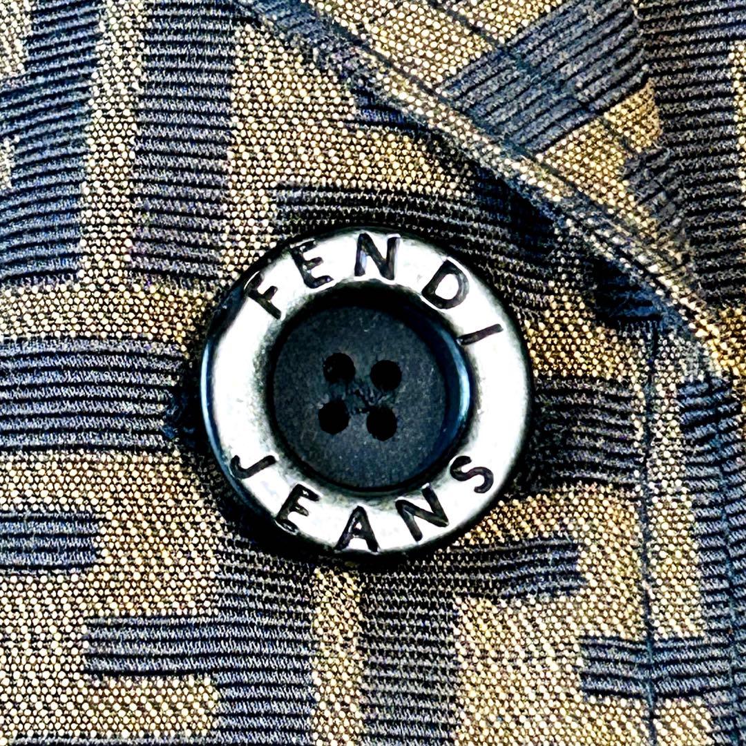 FENDI フェンディ トレンチコート ズッカ柄 ベルト ポケット ハーフコート