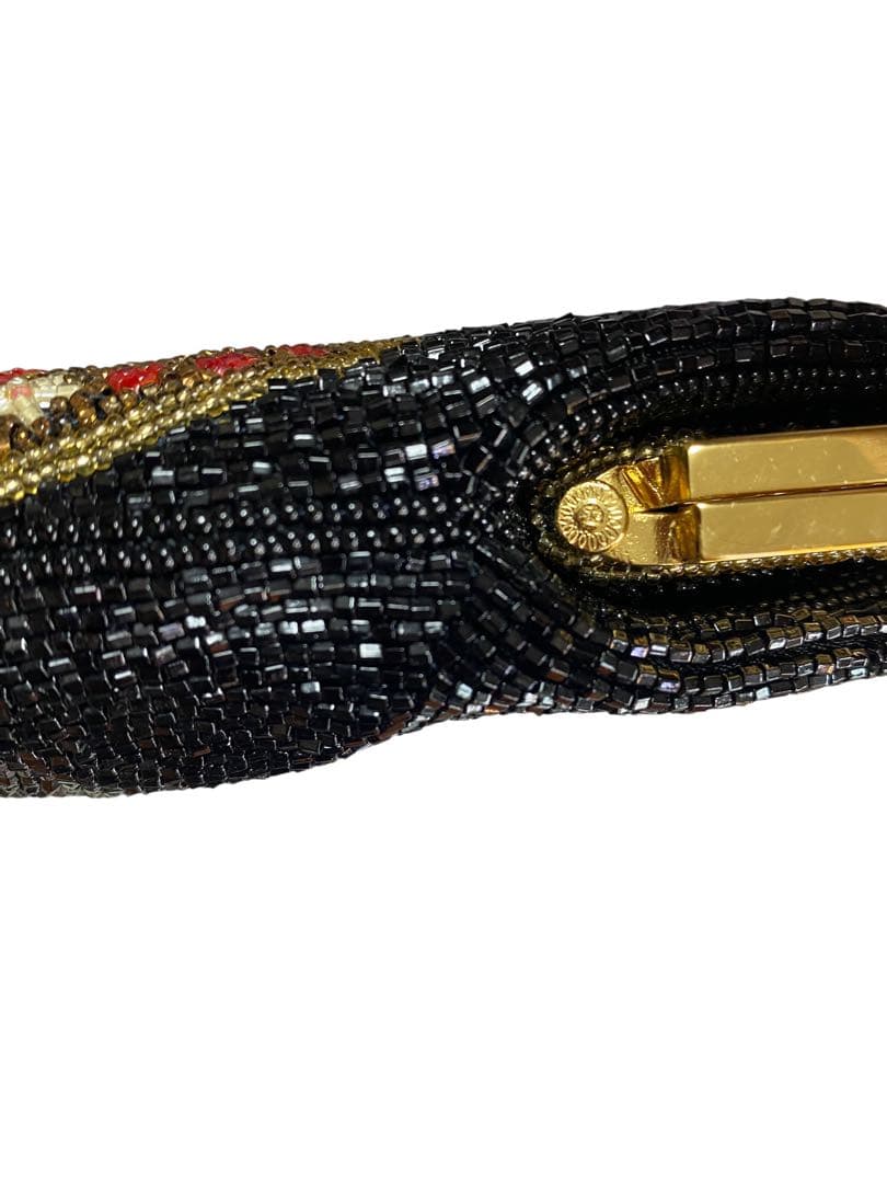 ビーズ装飾のクラッチバッグ　ルミー　ハシモト　皇帝御用達　ヴィンテージ バッグ