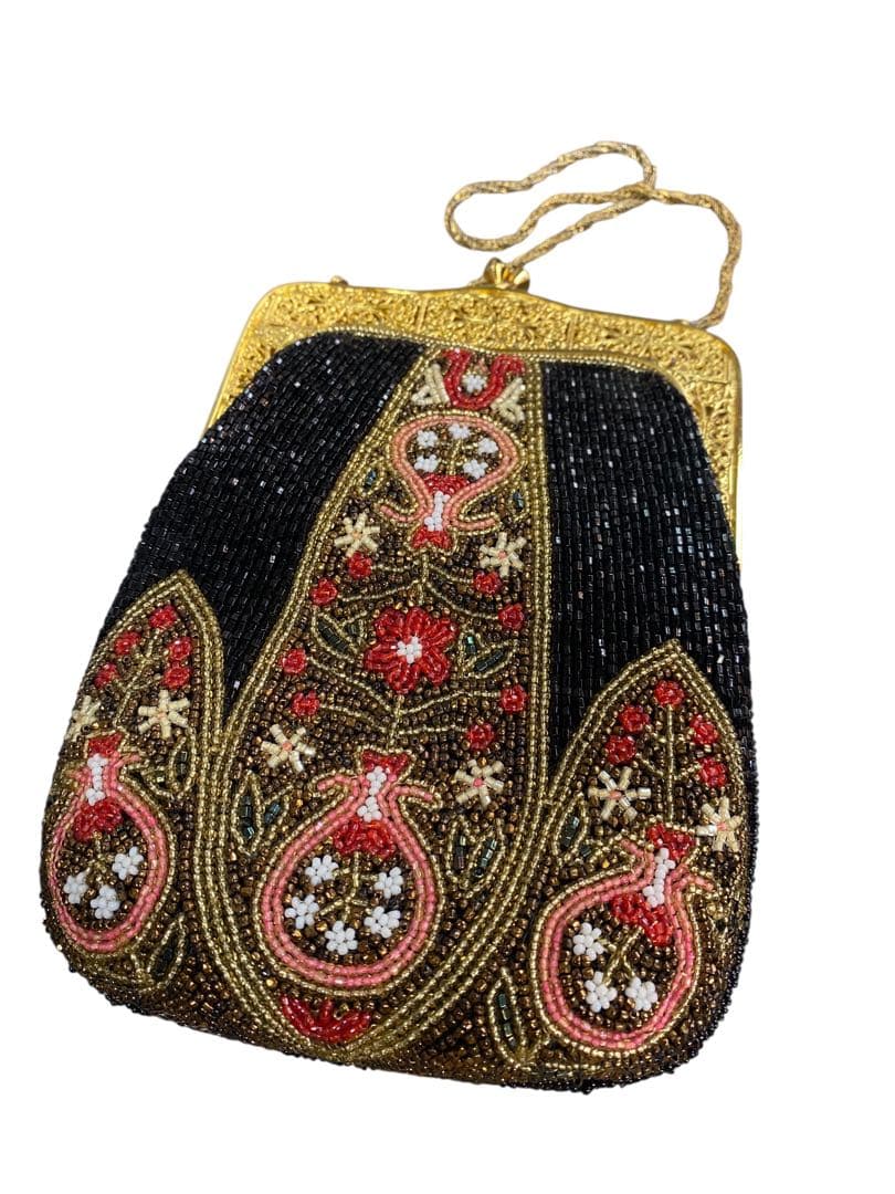 ビーズ装飾のクラッチバッグ　ルミー　ハシモト　皇帝御用達　ヴィンテージ バッグ