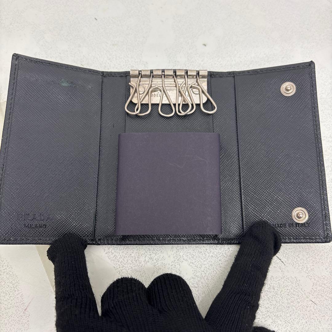 PRADA プラダ サフィアーノ 6連 キーケース ギャラ付き