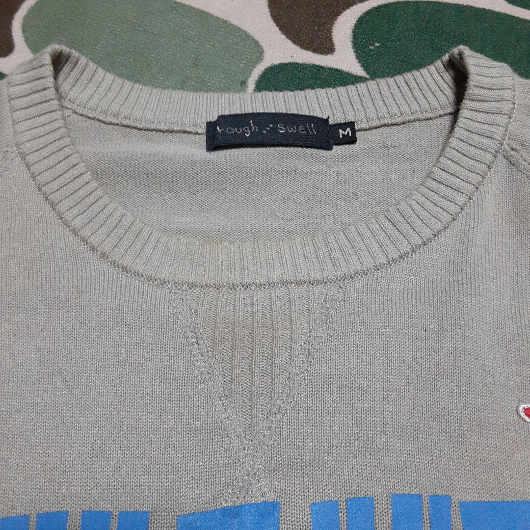 rough and swell ラフアンドスウェル　両面ロゴ　ニットセーター