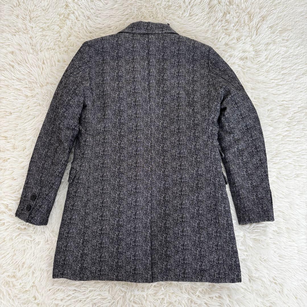 極美品タトラスTATRASダウンチェスターコート ツイードヘリンボーンアトリエ