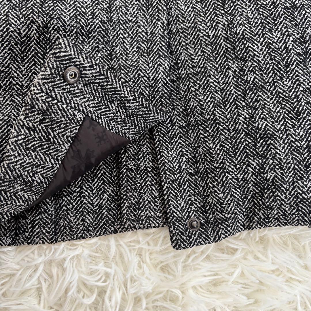 極美品タトラスTATRASダウンチェスターコート ツイードヘリンボーンアトリエ