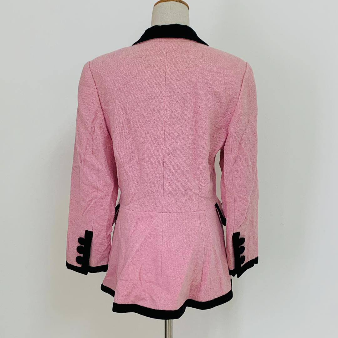 美品 ESCADA エスカーダ ウールジャケット ピンク 40 万能 おしゃれ