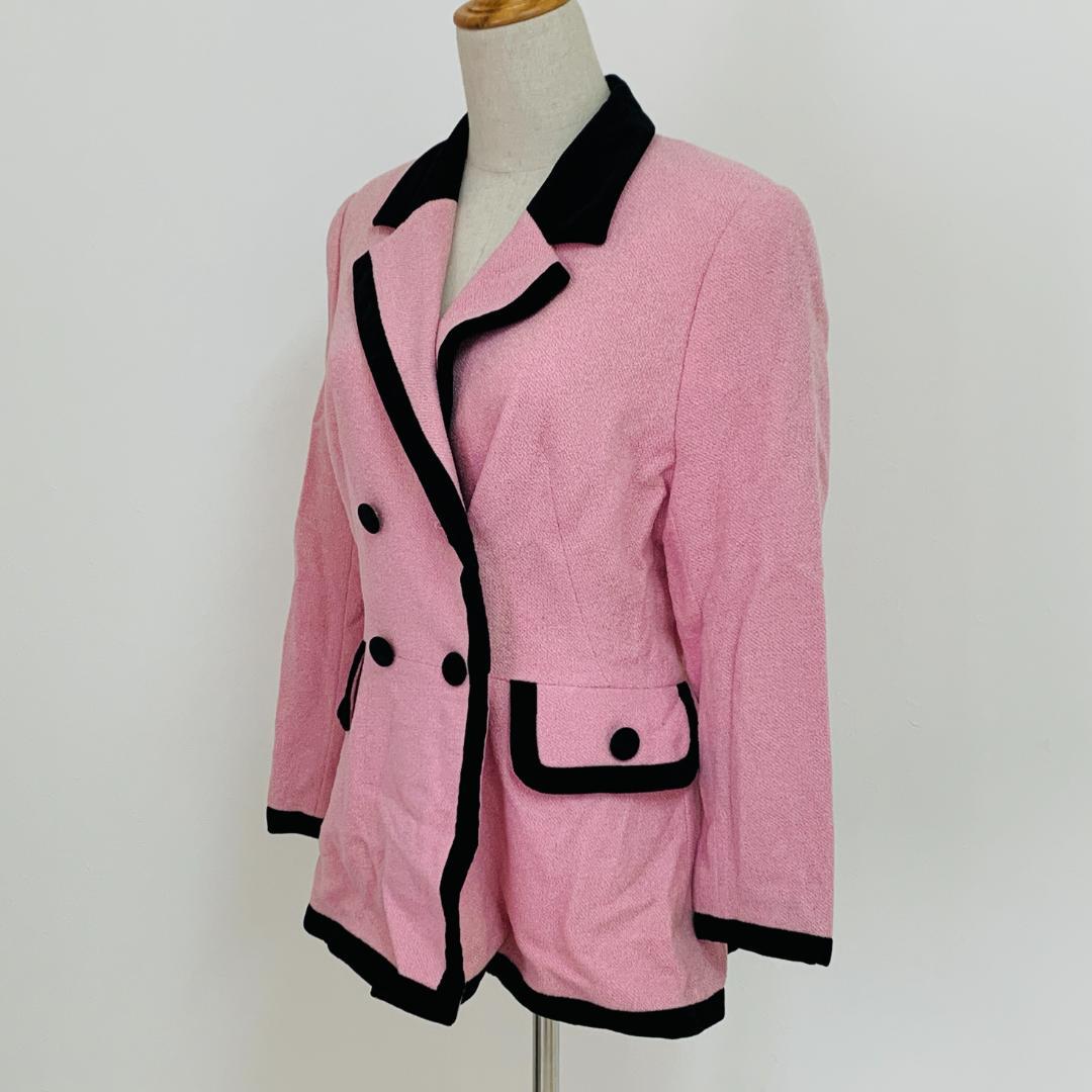 美品 ESCADA エスカーダ ウールジャケット ピンク 40 万能 おしゃれ