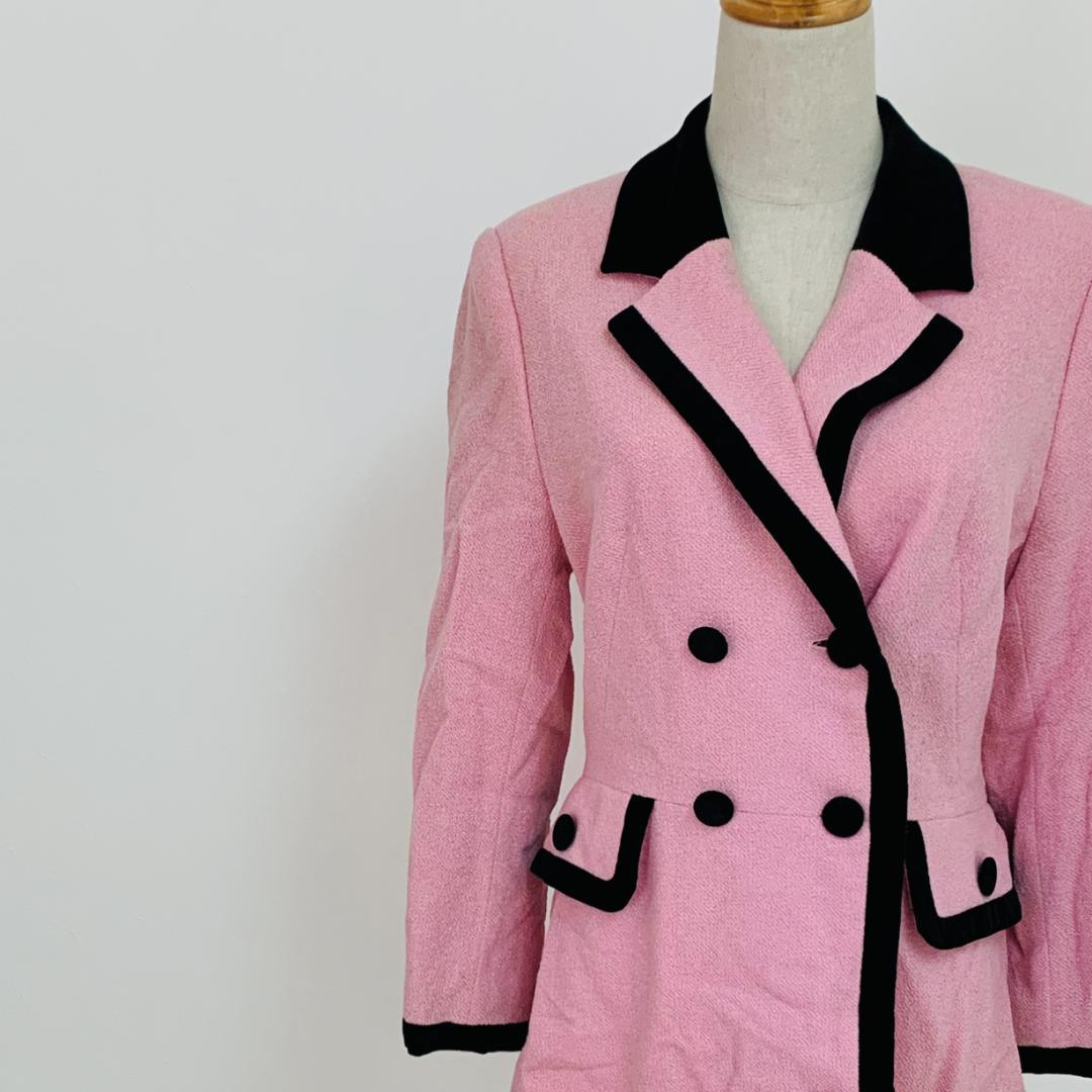 美品 ESCADA エスカーダ ウールジャケット ピンク 40 万能 おしゃれ