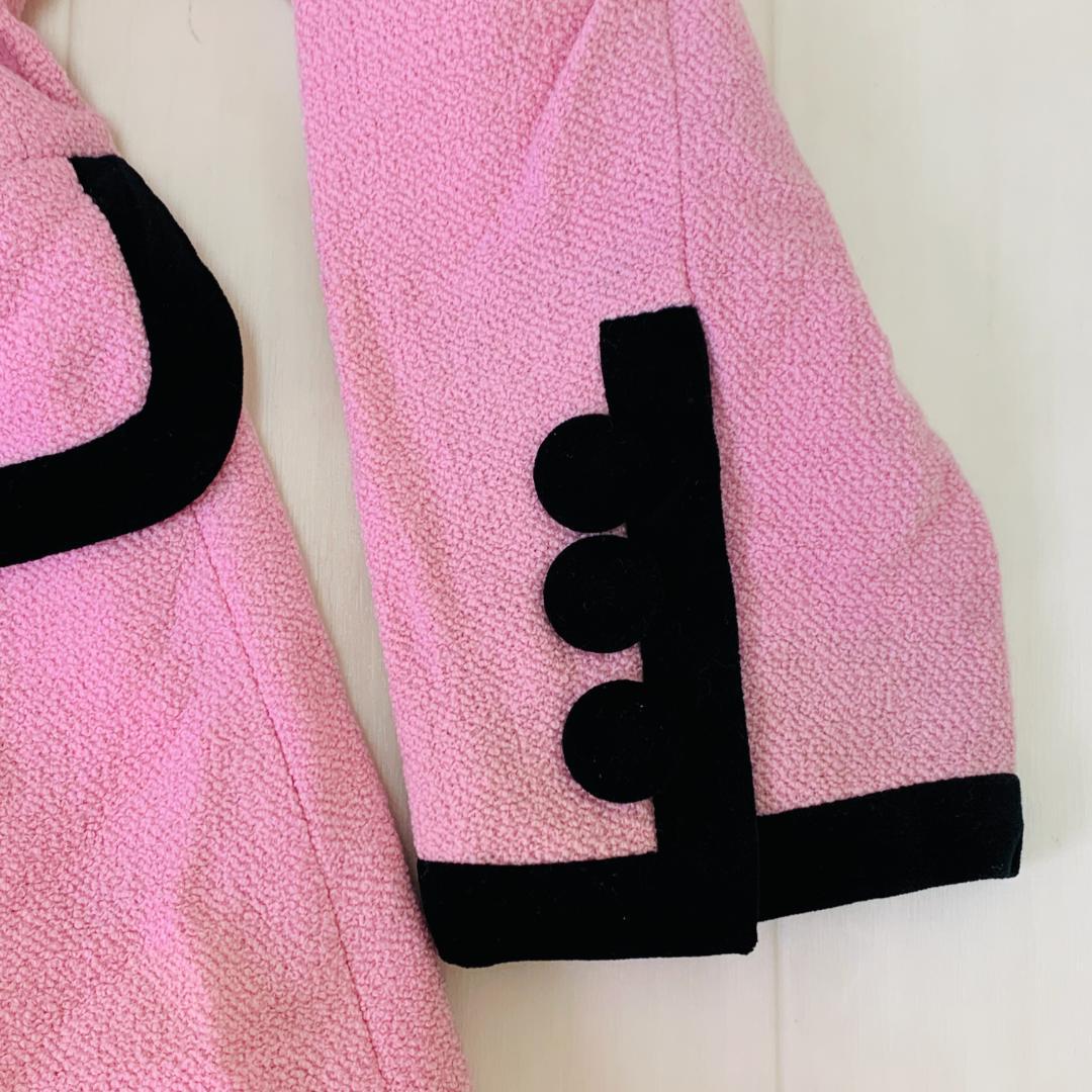 美品 ESCADA エスカーダ ウールジャケット ピンク 40 万能 おしゃれ