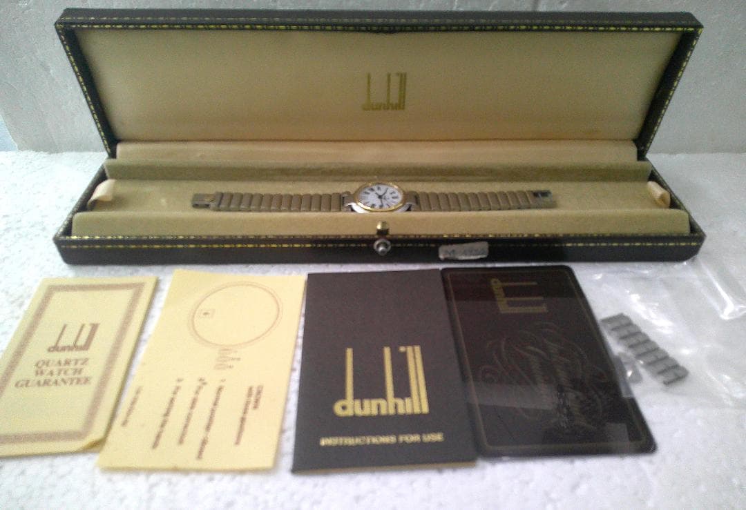 ★dunhill ダンヒル ミレニアム デイト 腕時計 クオーツ 電池交換済み★