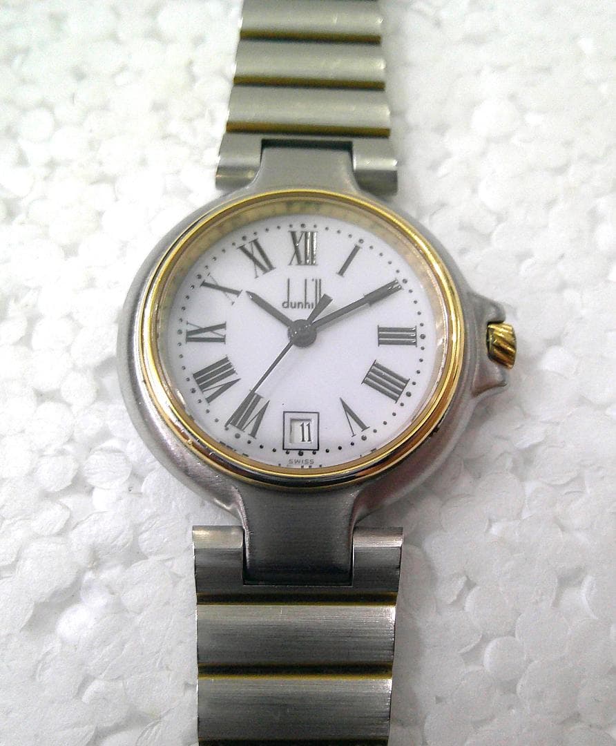 ★dunhill ダンヒル ミレニアム デイト 腕時計 クオーツ 電池交換済み★
