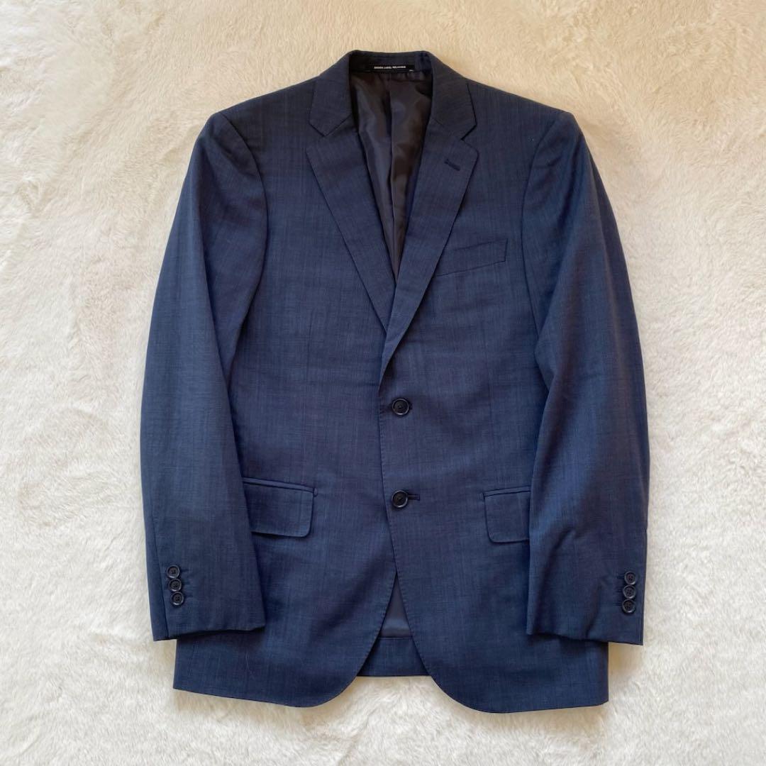 グリーンレーベルリラクシング　スーツ　セットアップ　ネイビー　ウール　44