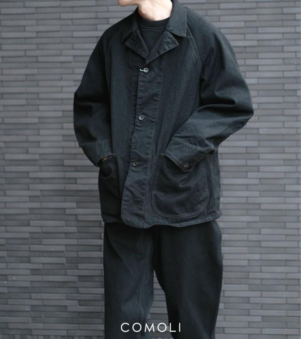 COMOLI 26SS BLACK DENIM デニムワークジャケット サイズ3