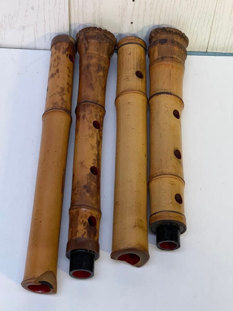 尺八本体 竹製 5穴　松下深水　2本