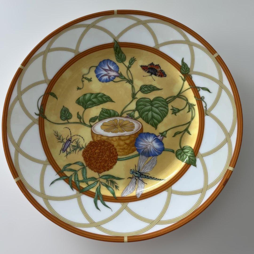 エルメス　シエスタ プレート ボタニカル ＆ バタフライ