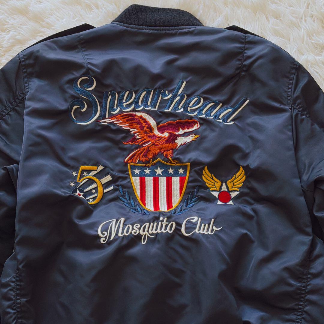 XLサイズ AVIREX MA-1 フライトジャケット ワッペン 刺繍デザイン