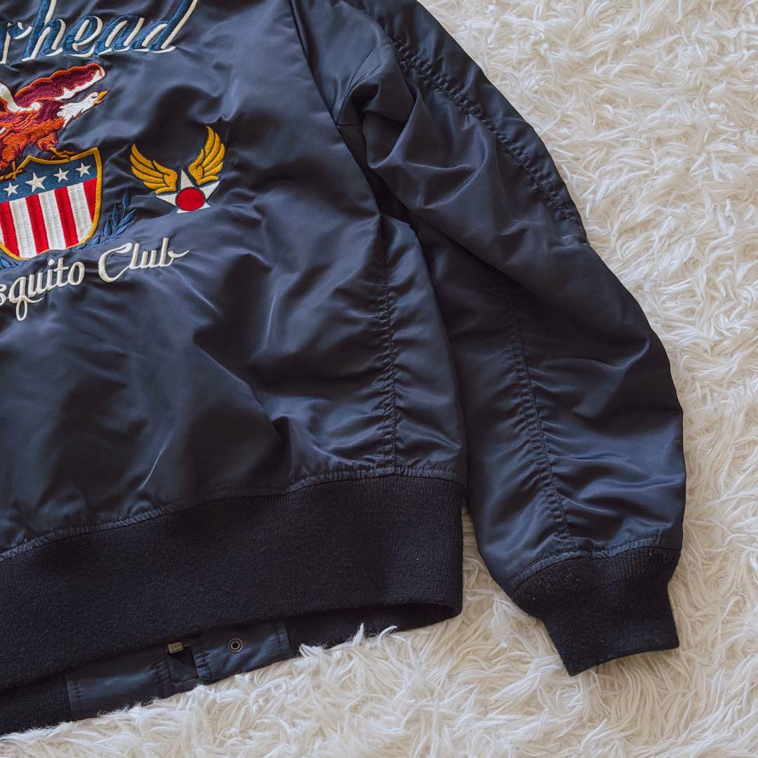 XLサイズ AVIREX MA-1 フライトジャケット ワッペン 刺繍デザイン