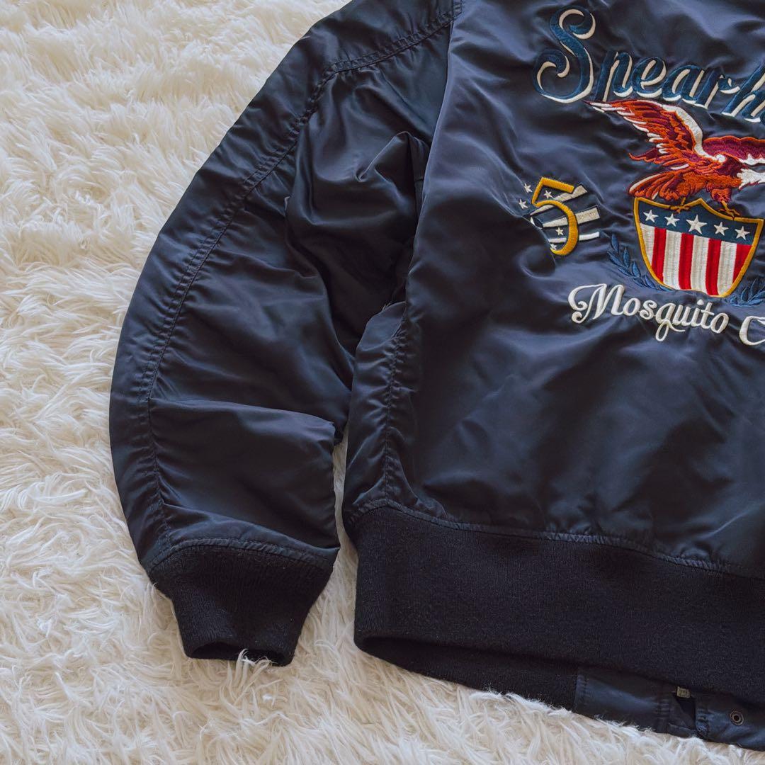 XLサイズ AVIREX MA-1 フライトジャケット ワッペン 刺繍デザイン