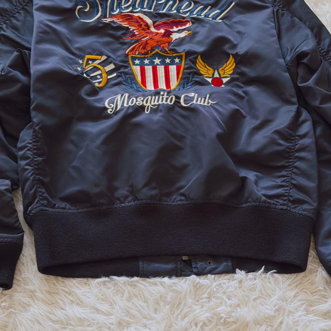 XLサイズ AVIREX MA-1 フライトジャケット ワッペン 刺繍デザイン