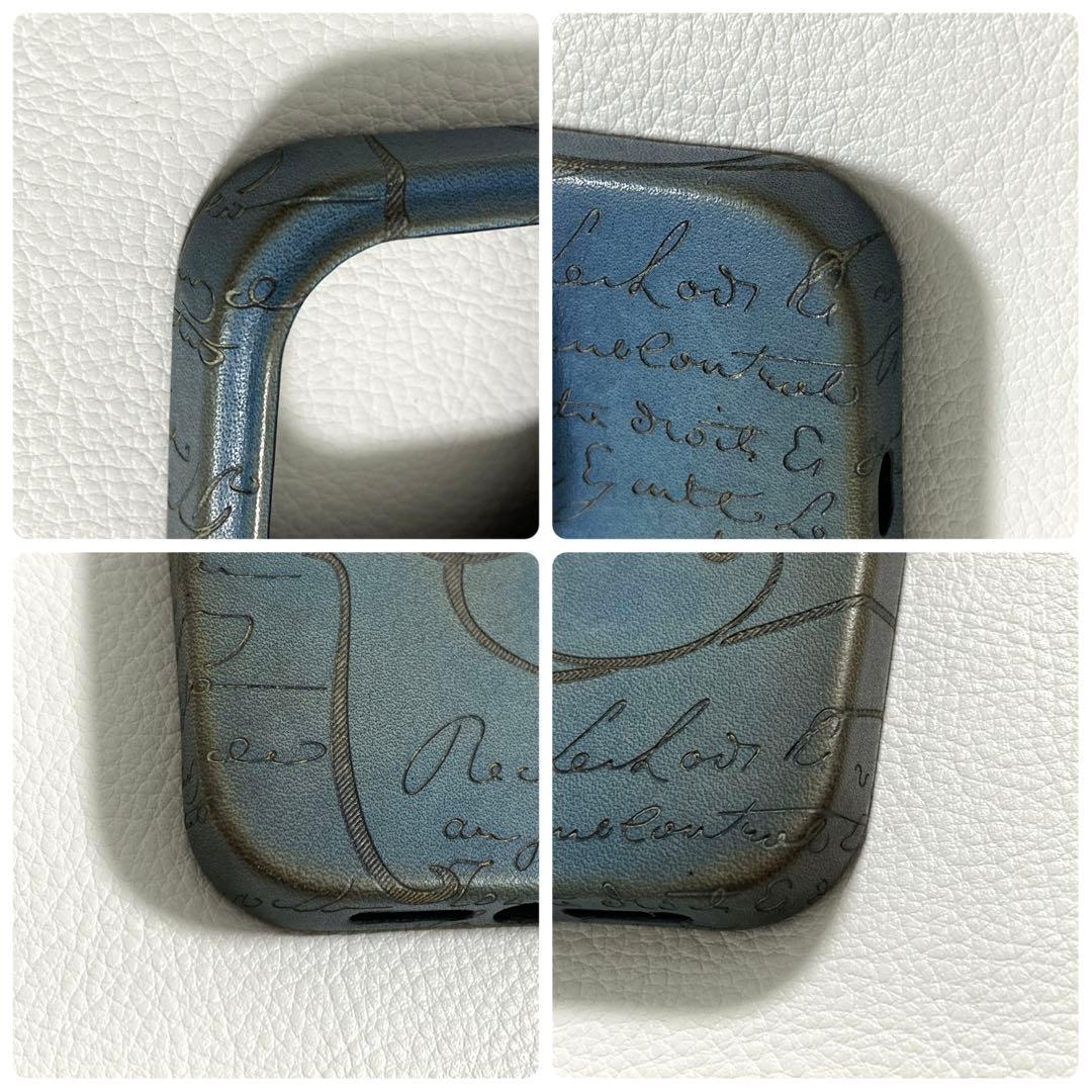 BERLUTI / iPhone14pro max ケース ブルー