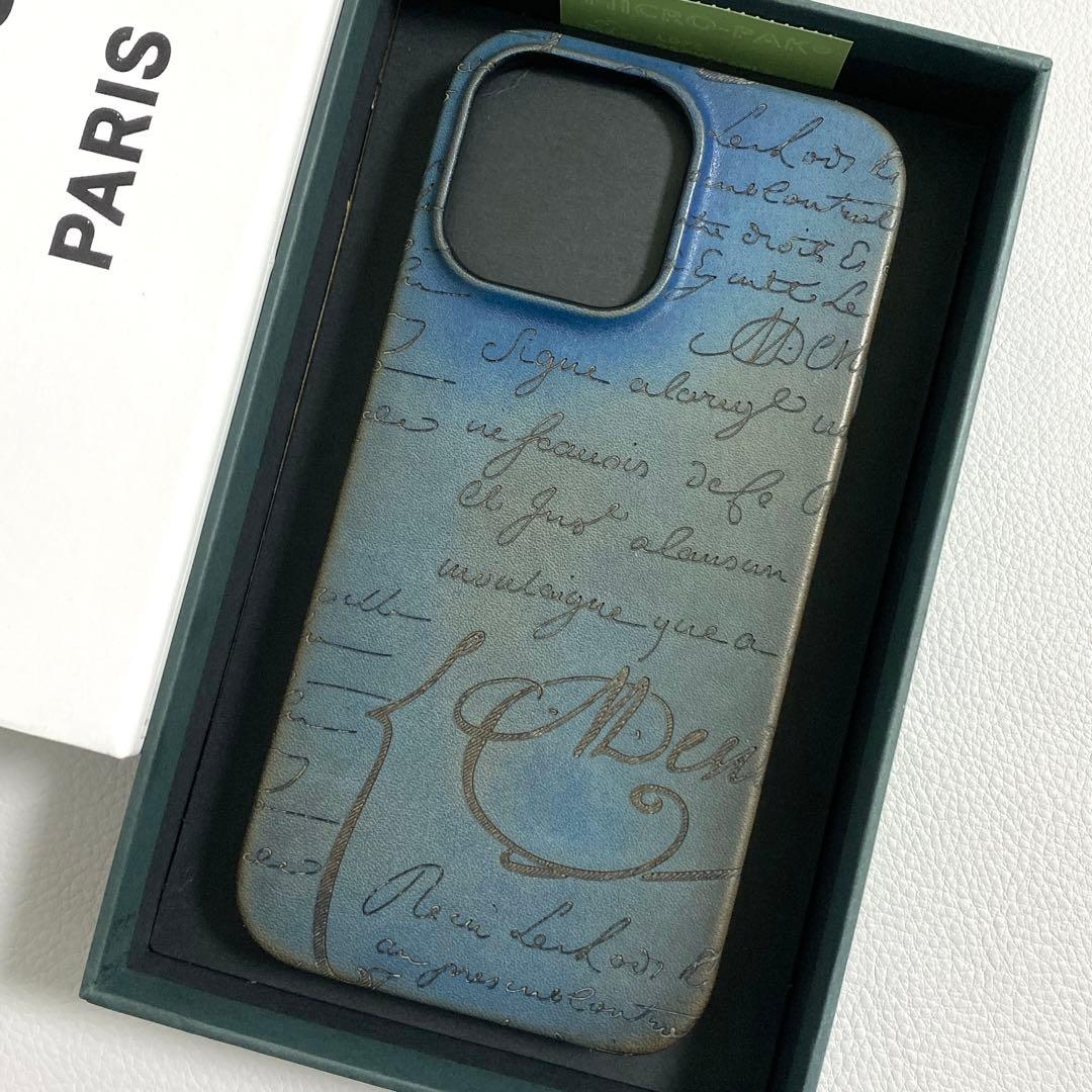 BERLUTI / iPhone14pro max ケース ブルー