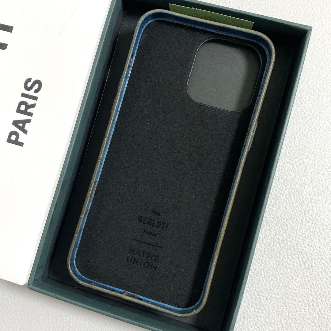 BERLUTI / iPhone14pro max ケース ブルー