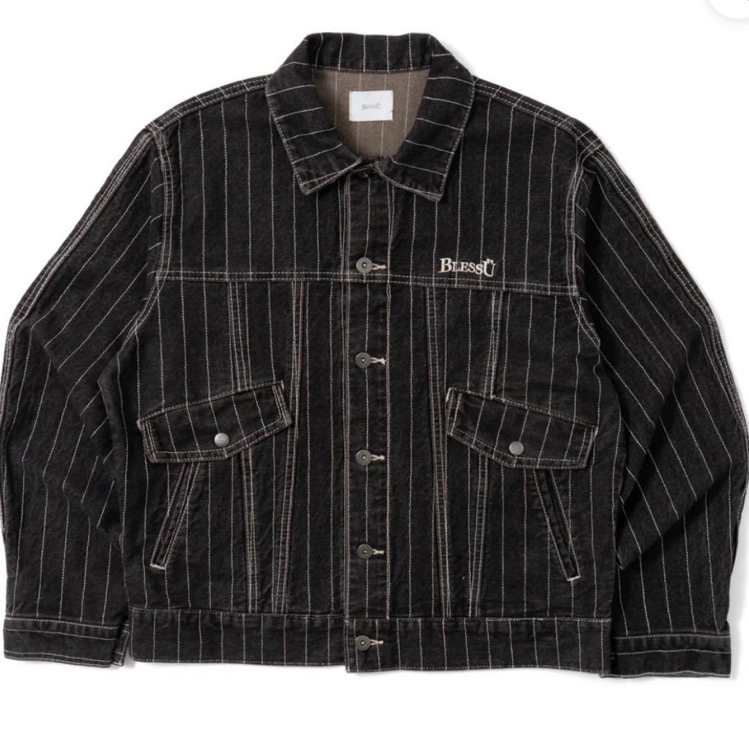 blessu デニムジャケットBU stripe denim jacket