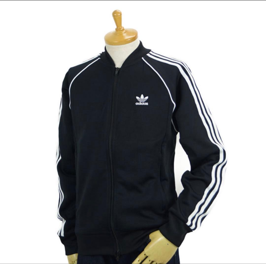 8181　adidas トラックジャケット セットアップ　黒 メンズ XL