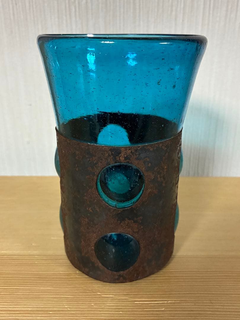 吹きガラス　プリズングラス　監獄グラス　倉敷ガラス？　民藝　民芸