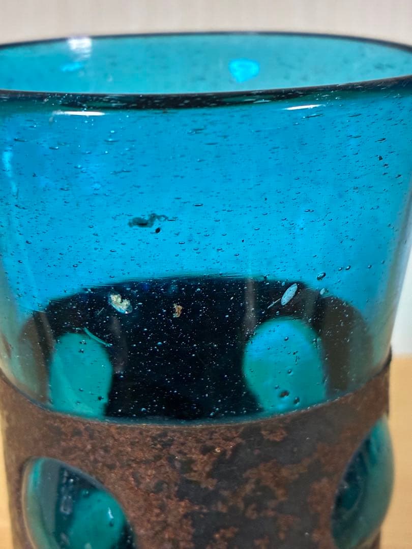 吹きガラス　プリズングラス　監獄グラス　倉敷ガラス？　民藝　民芸