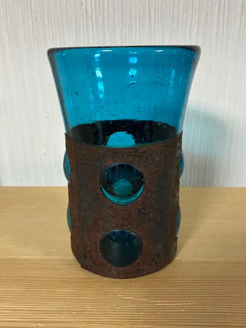 吹きガラス　プリズングラス　監獄グラス　倉敷ガラス？　民藝　民芸