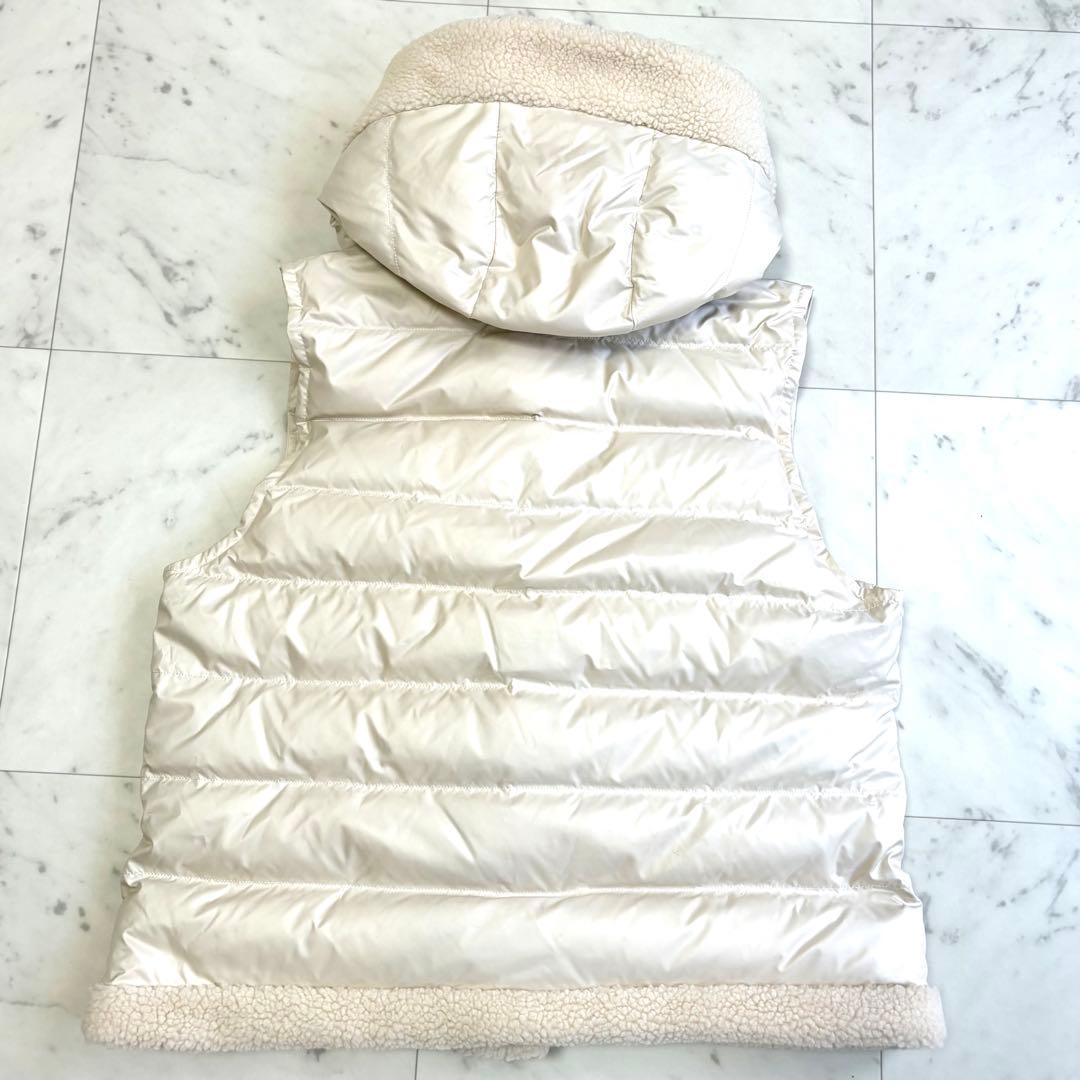 美品 レリアン ネミカ NEMIKA ボアダッフルダウンベスト フード 13号