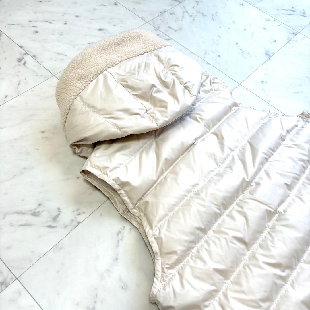 美品 レリアン ネミカ NEMIKA ボアダッフルダウンベスト フード 13号