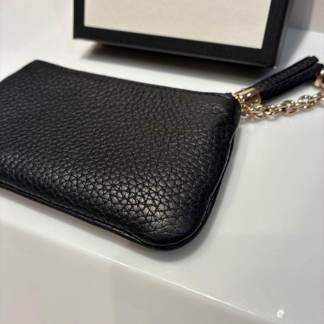 GUCCI グッチ ソーホー フリンジ キーポーチ 黒 ブラック 354358