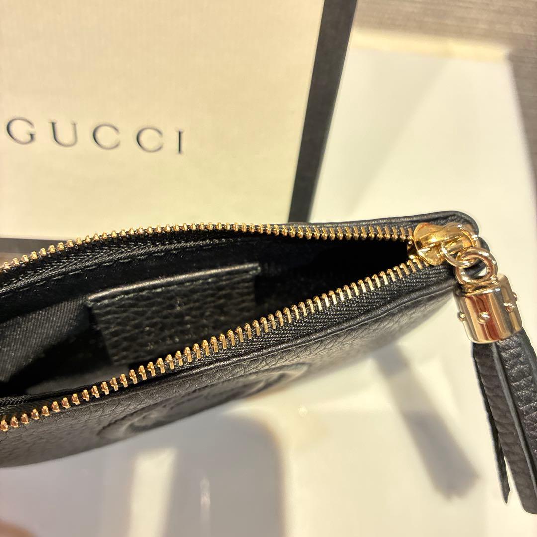 GUCCI グッチ ソーホー フリンジ キーポーチ 黒 ブラック 354358