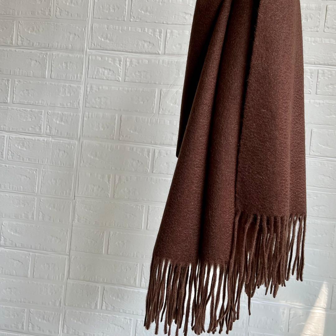 極上カシミヤ100%☆大判 ストール☆ チョコレート