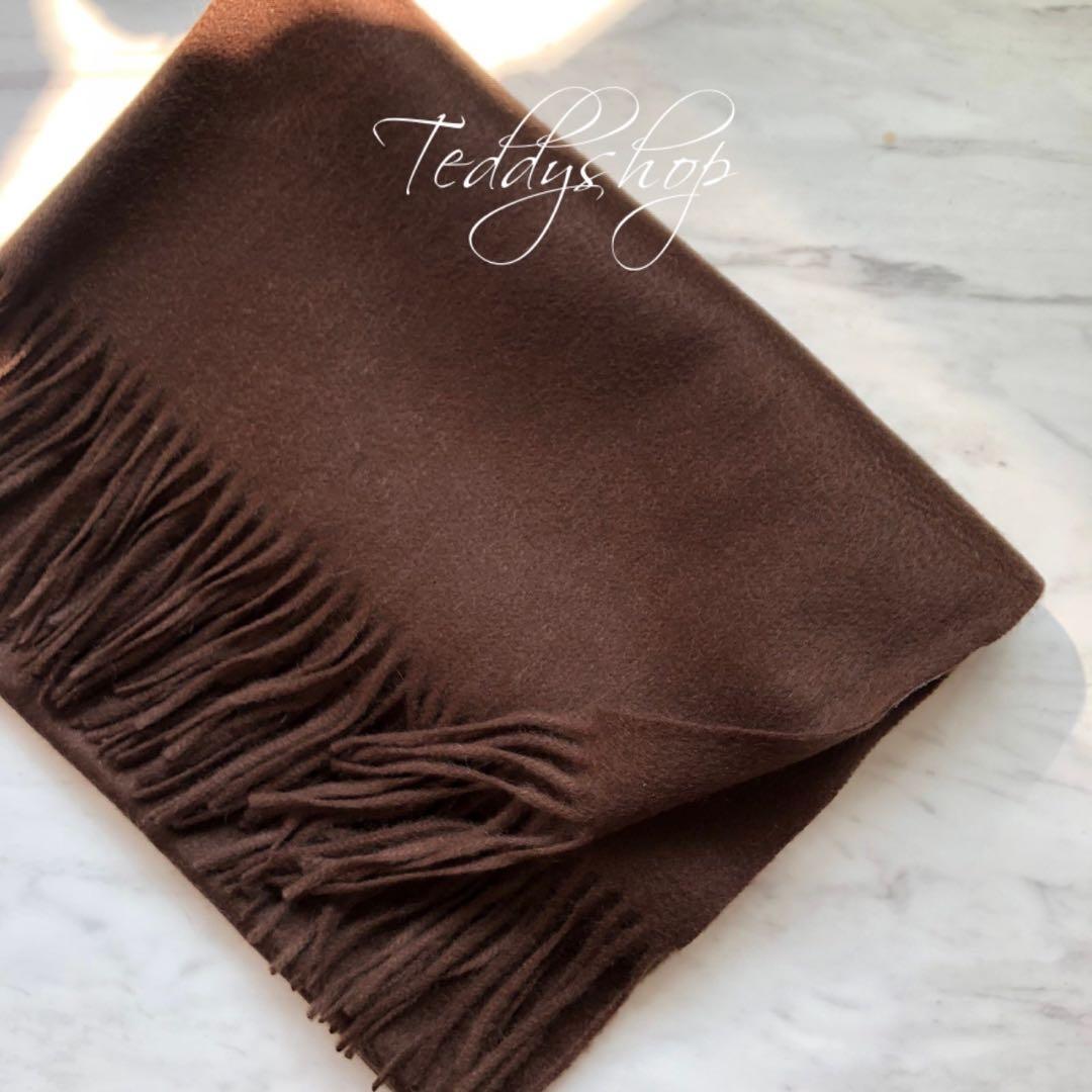 極上カシミヤ100%☆大判 ストール☆ チョコレート