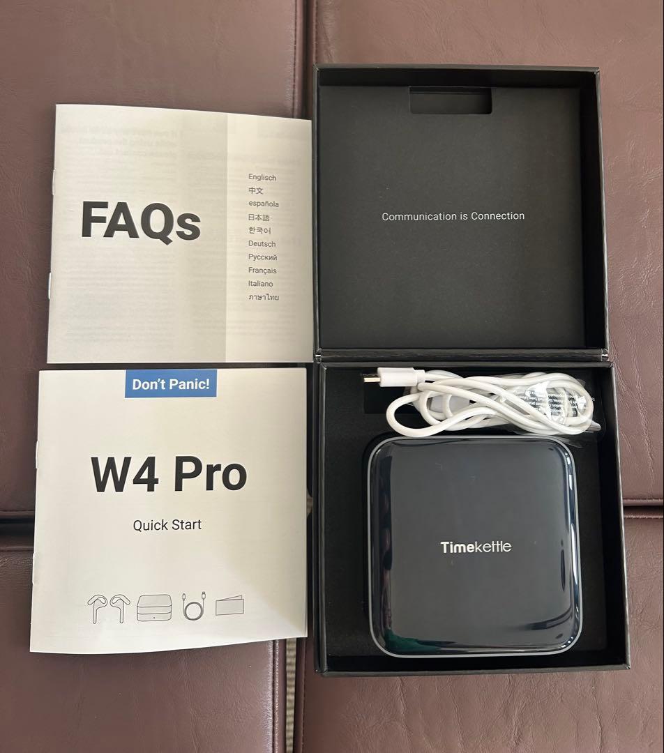 【Timekettle】W4Pro 翻訳イヤホン/タイムケトル翻訳機w4 pro